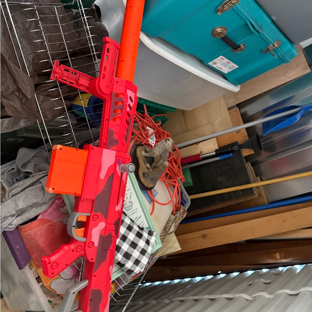 Red and Orange Toy Blaster